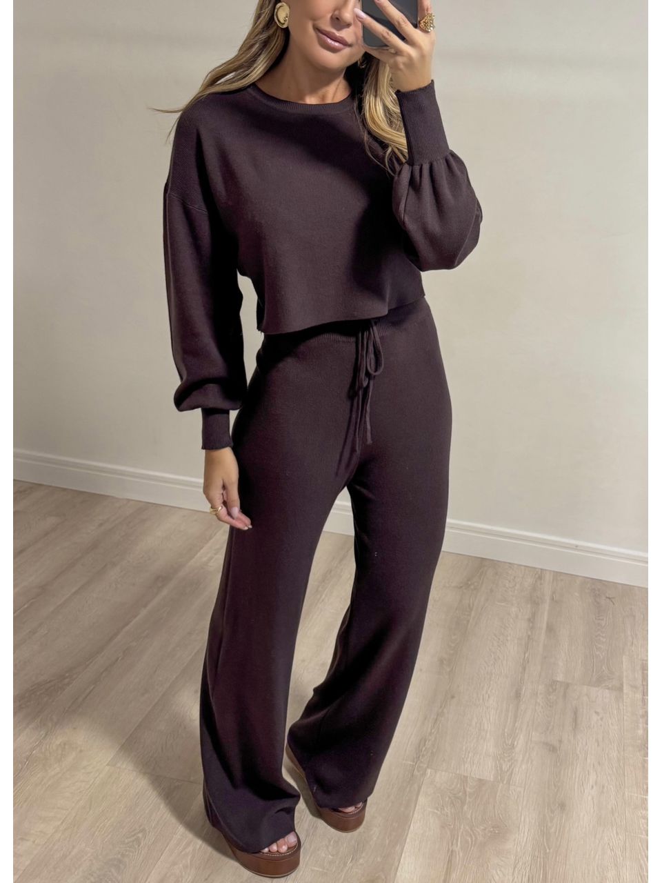 Conjunto Tricot Escócia