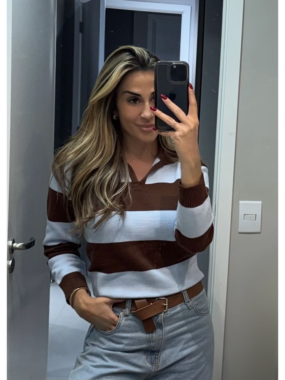 Blusa Polo Listrada
