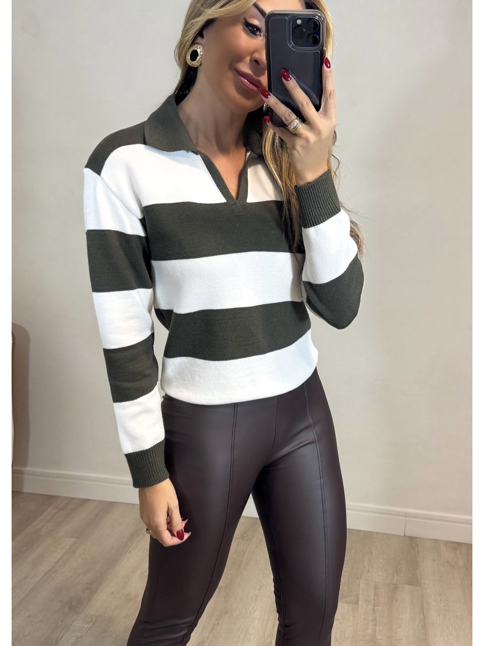 Blusa Polo Listrada