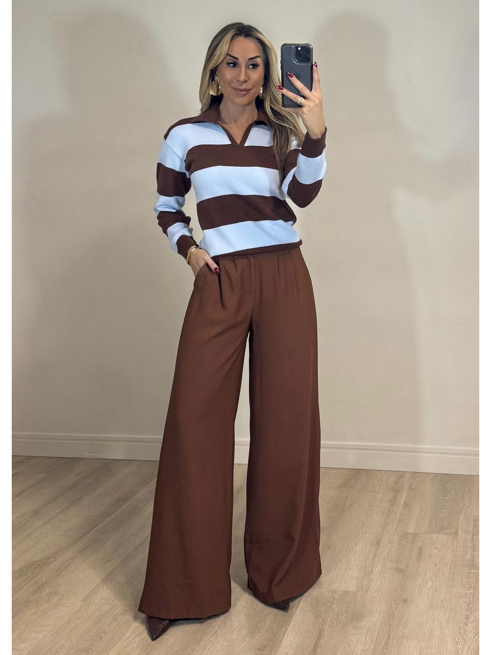 Blusa Polo Listrada