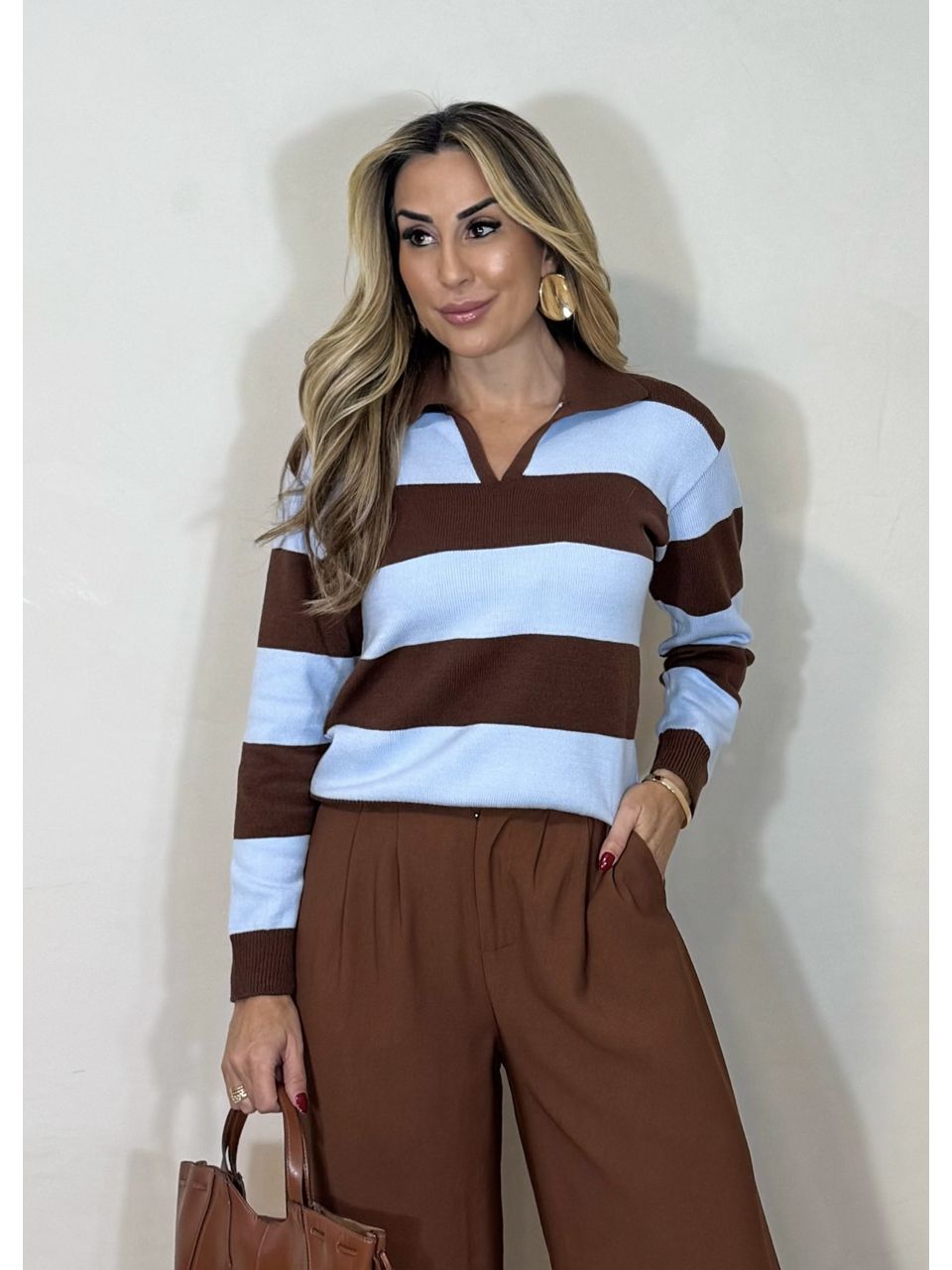 Blusa Polo Listrada - 5023 - MADONNA BASIC