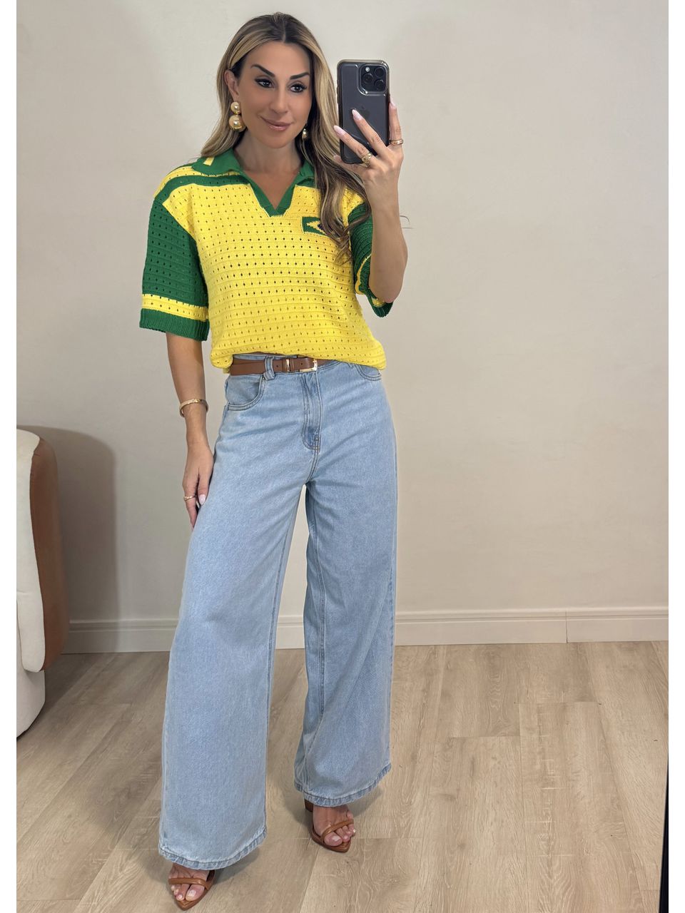 Blusa Tricot Polo Brasil 