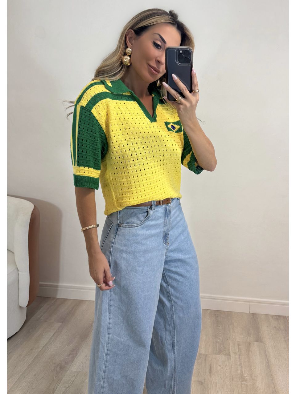 Blusa Tricot Polo Brasil 
