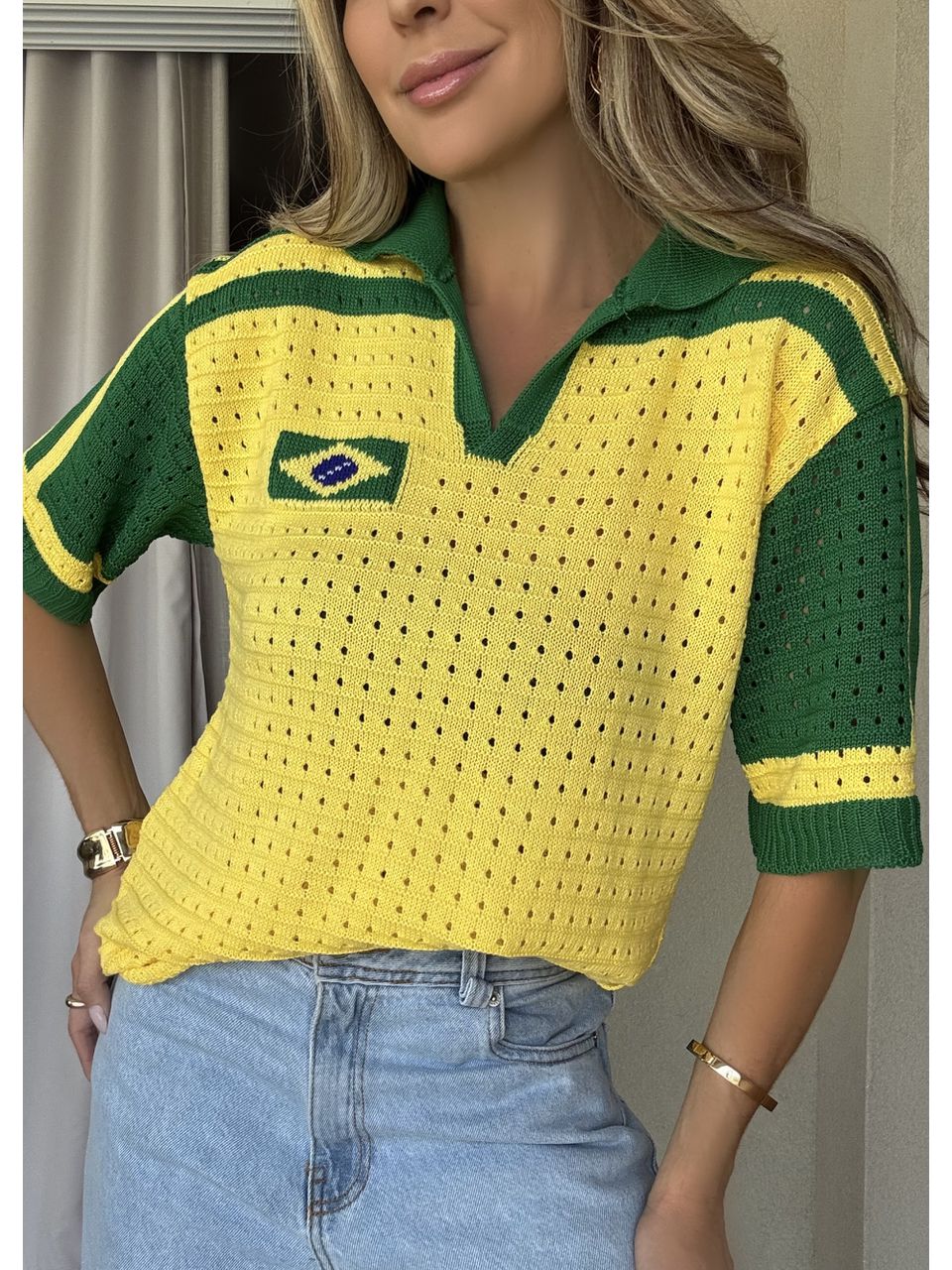 Blusa Tricot Polo Brasil 