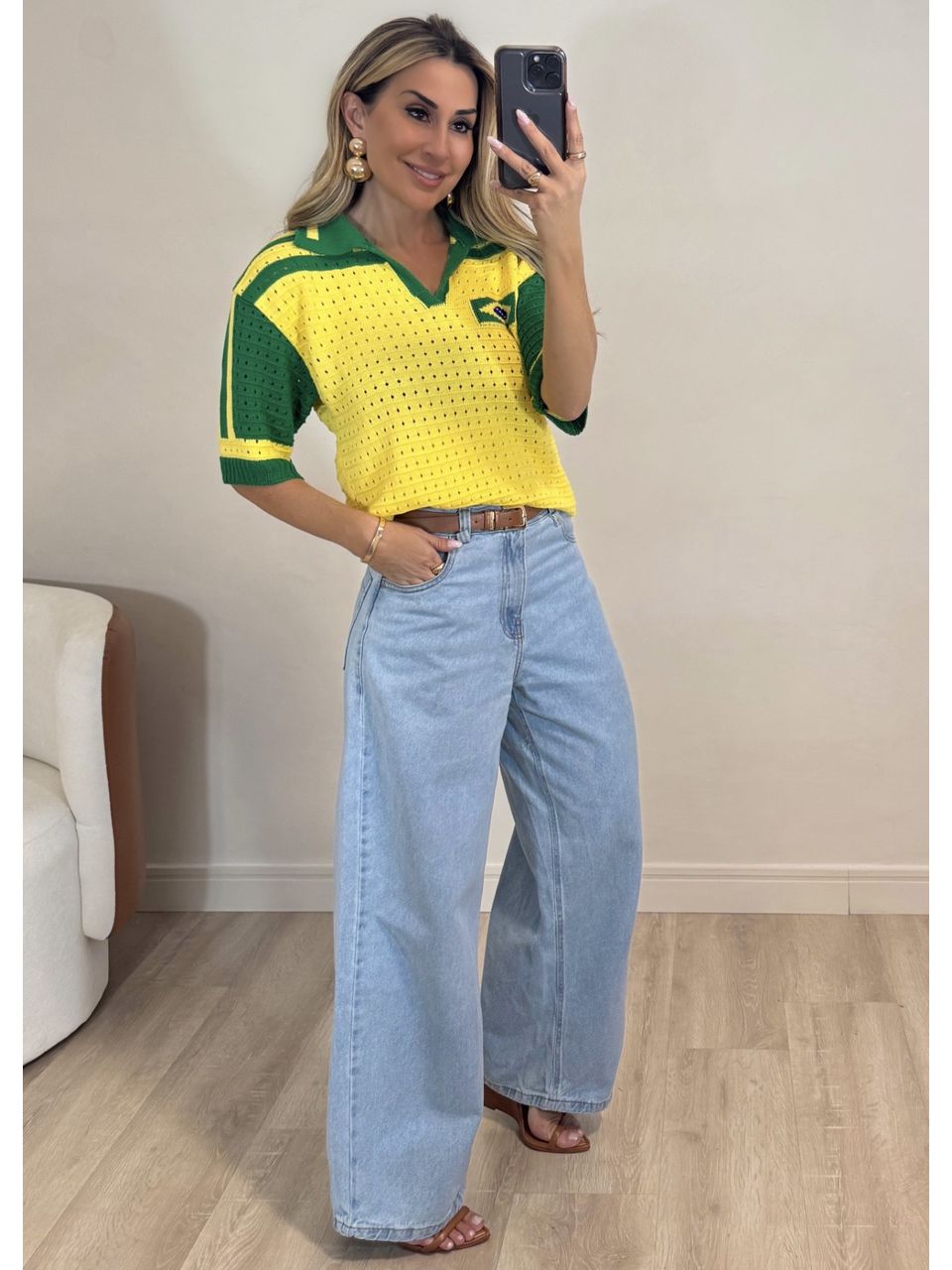 Blusa Tricot Polo Brasil 