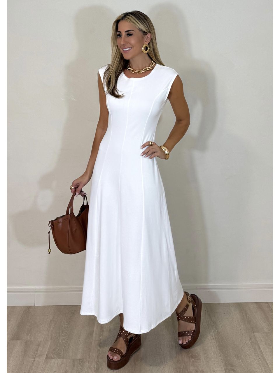 Vestido Malha Recortes - 4236 - MADONNA BASIC