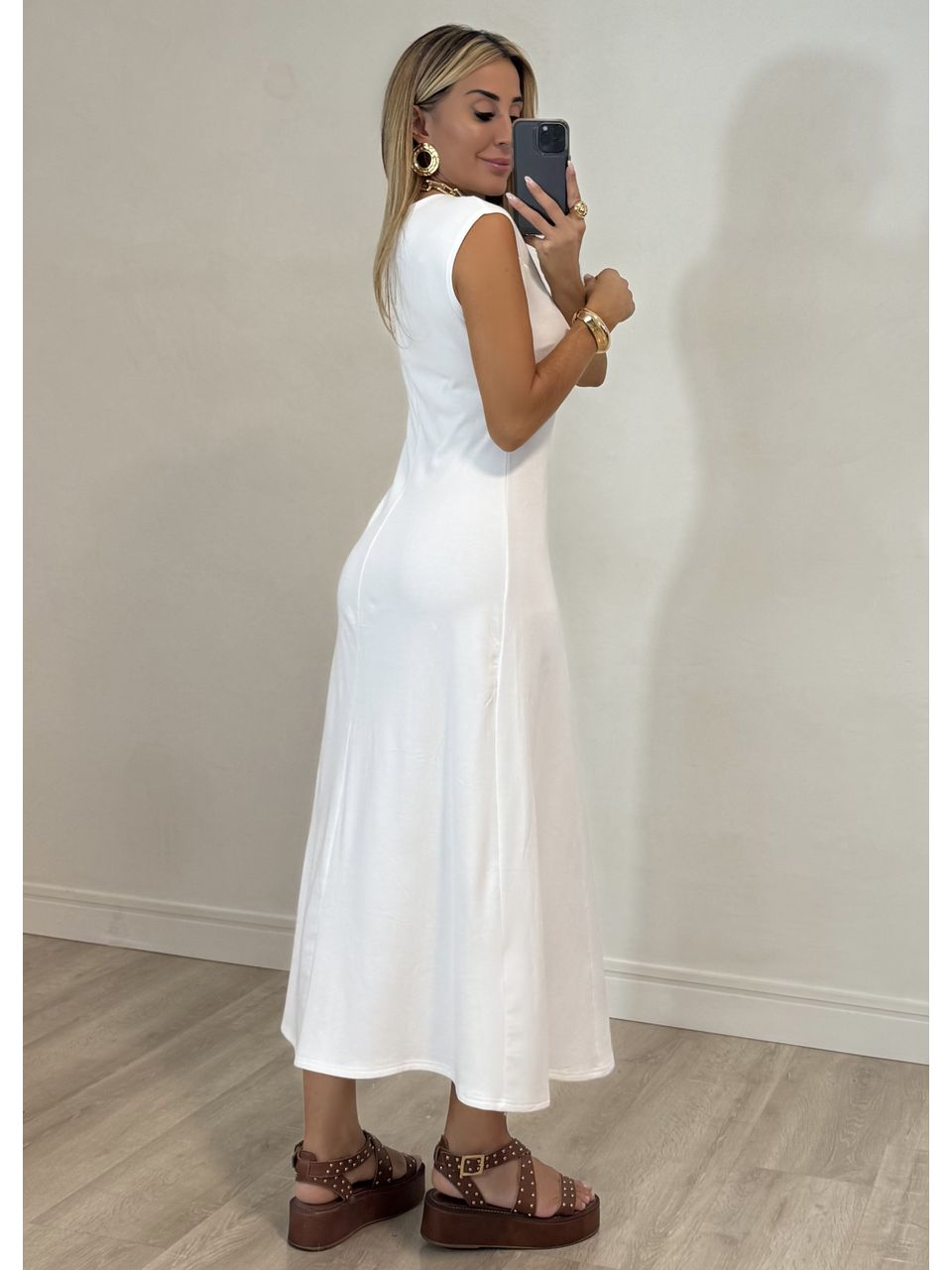 Vestido Malha Recortes
