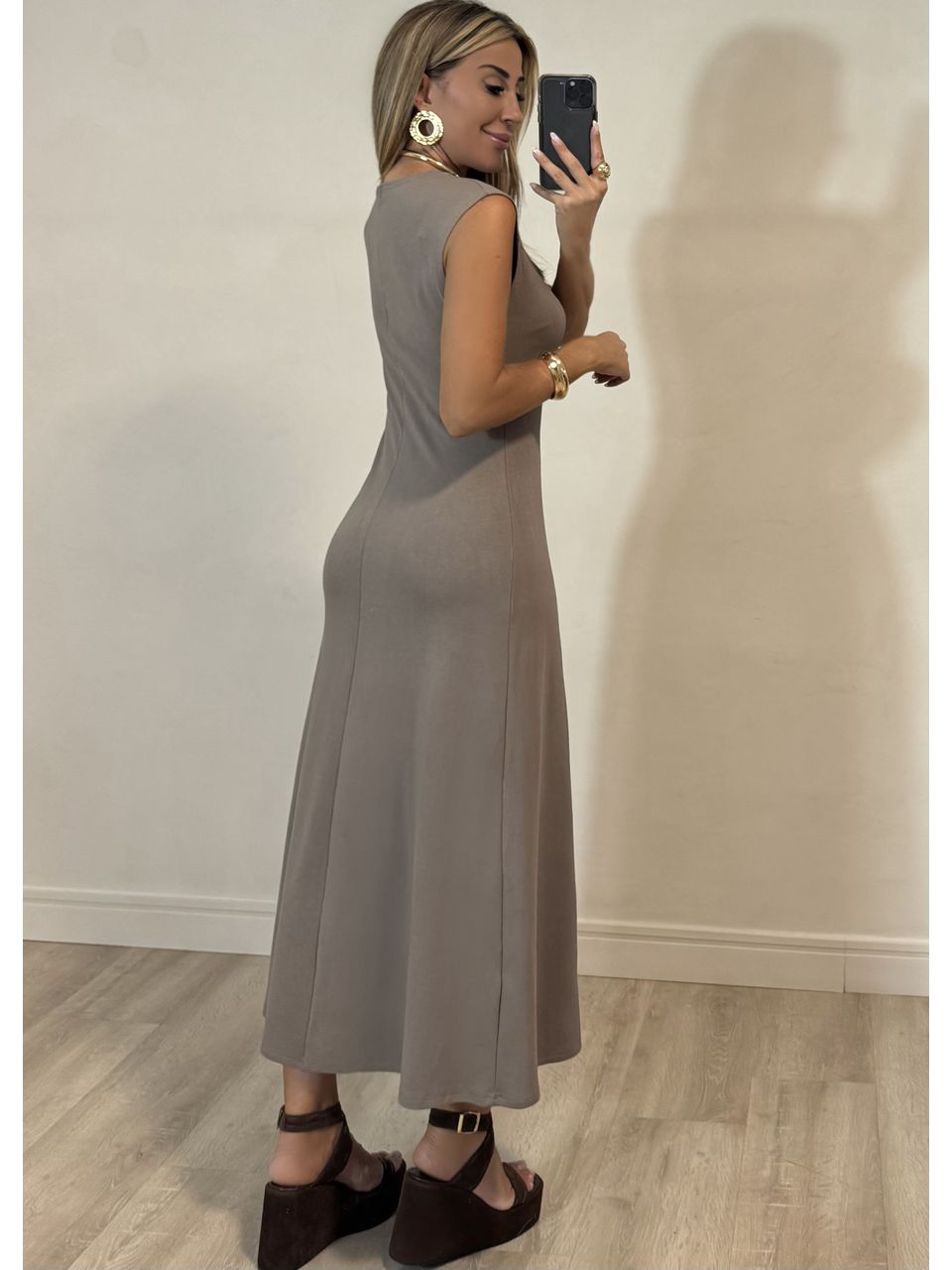 Vestido Malha Recortes