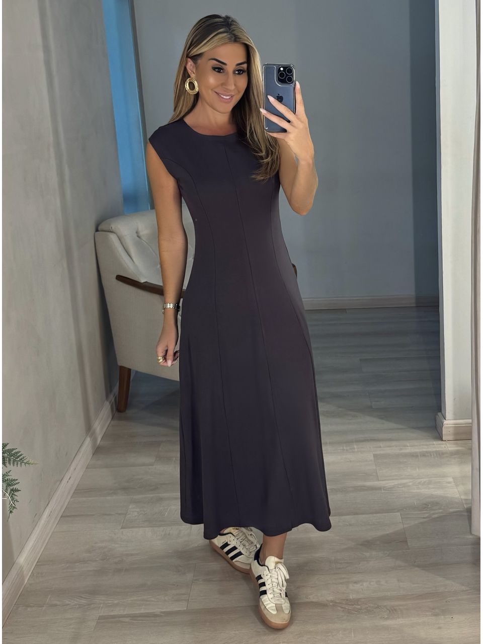 Vestido Malha Recortes