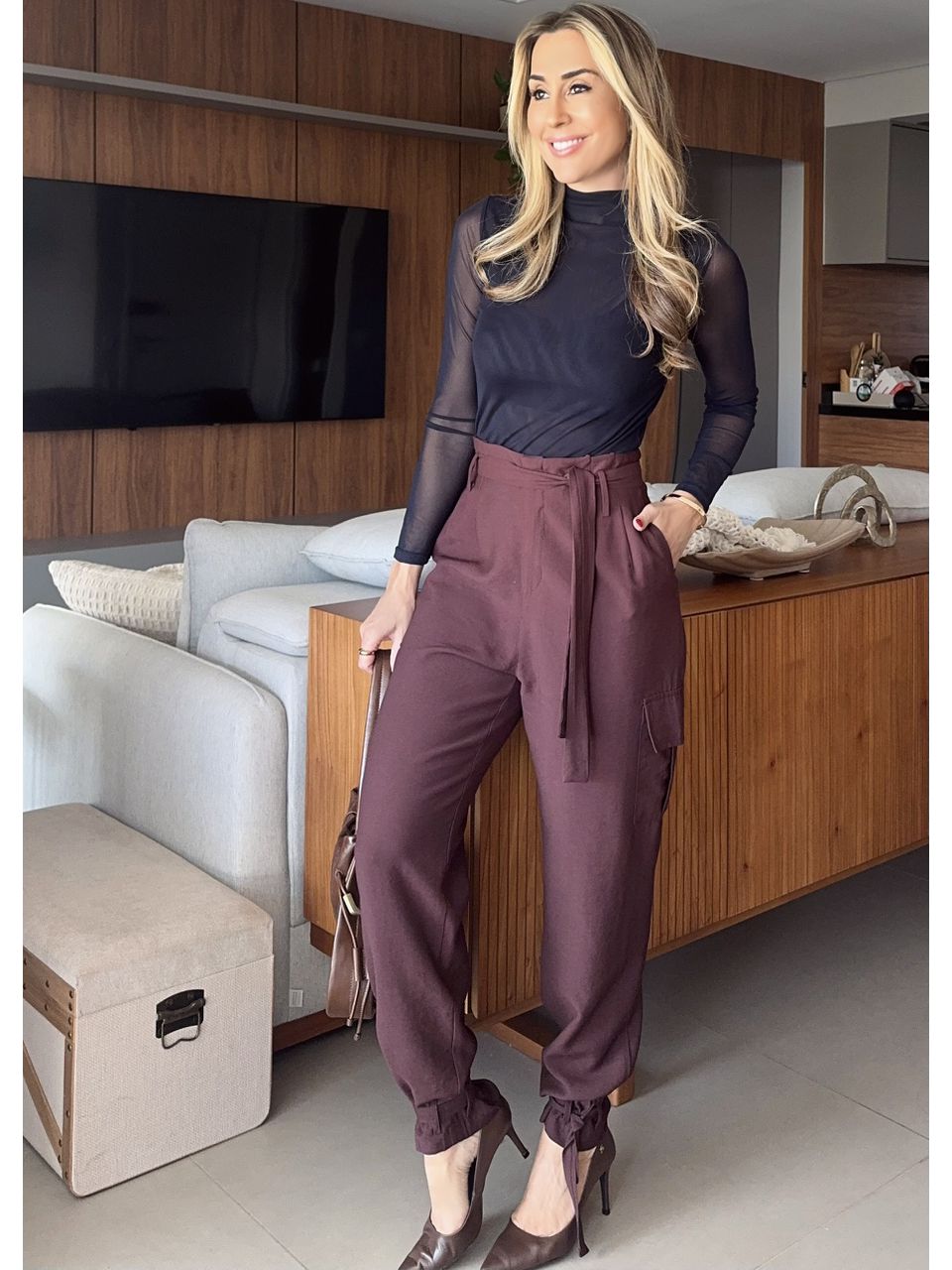 Calça com Amarração Jasmine