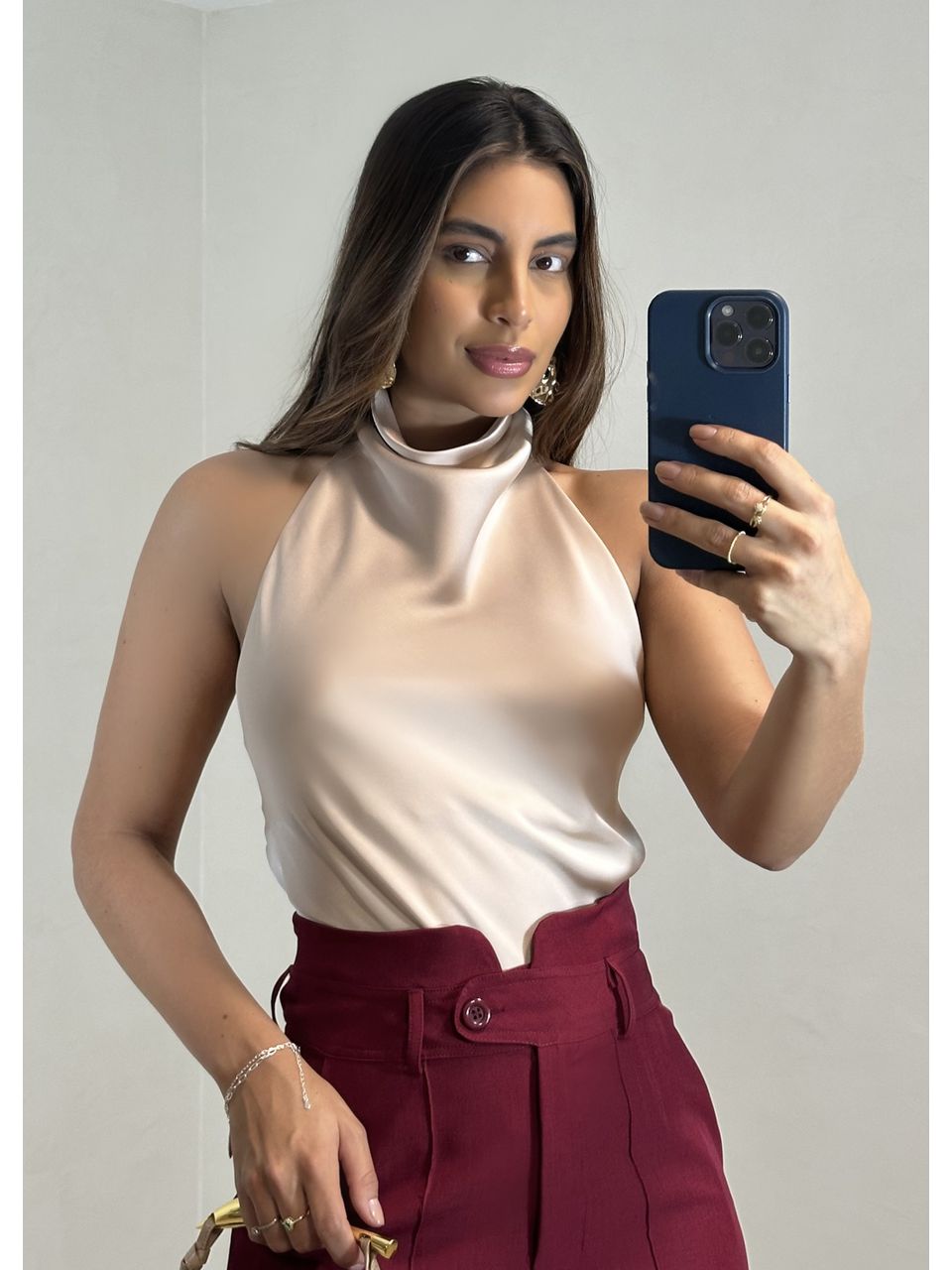 Blusa Acetinada Zahra