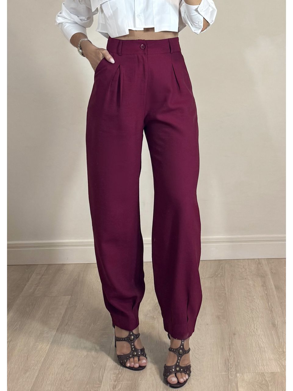 Calça Slouchy Alfaiataria.
