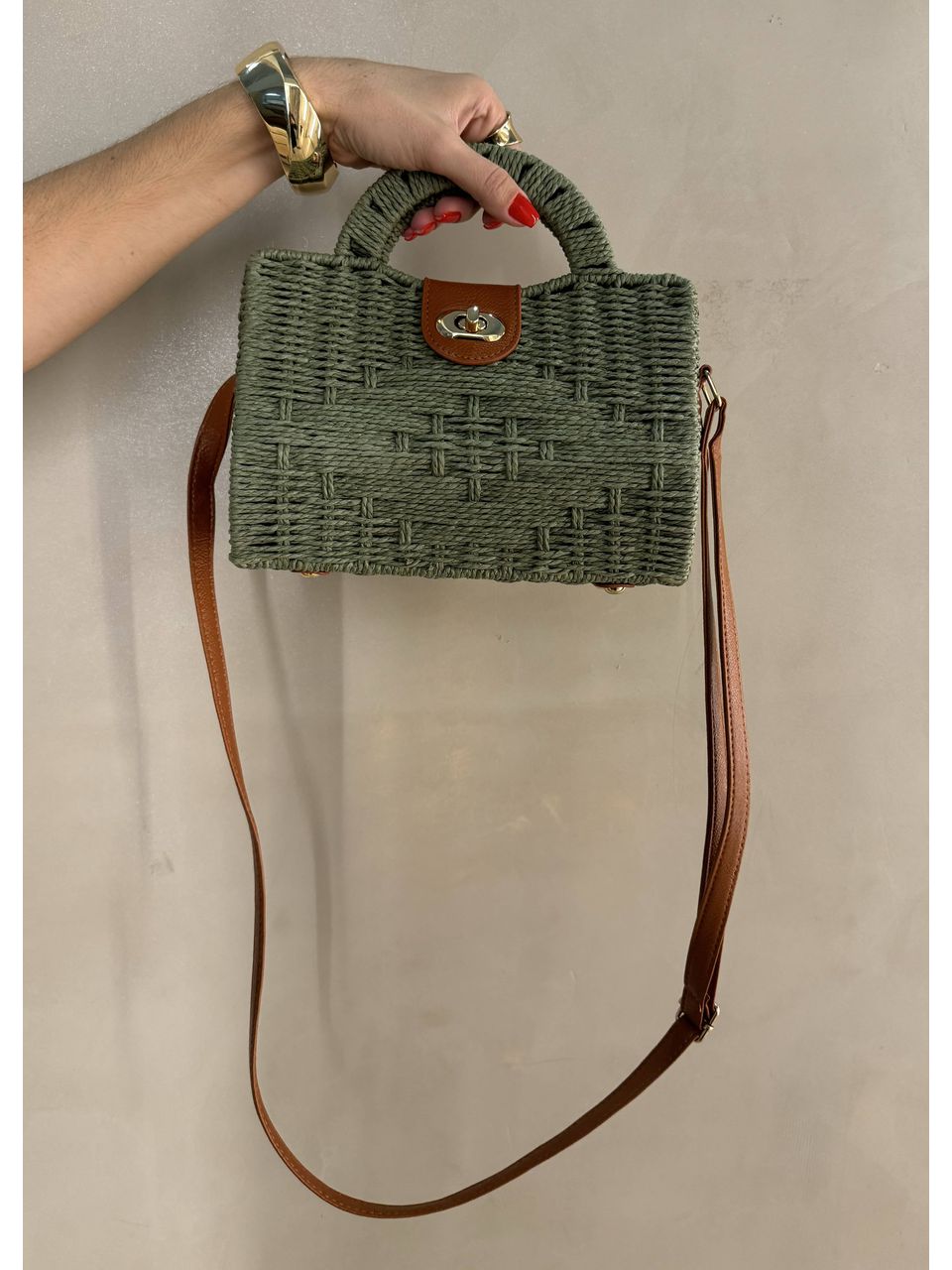 Mini Bag Quadrada Verde
