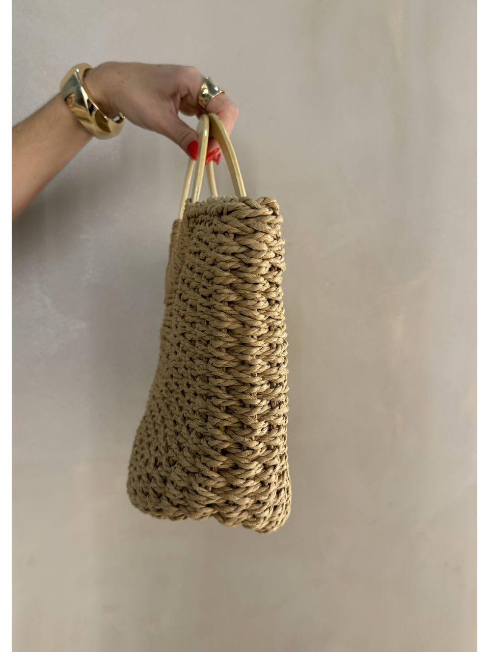Bolsa Mão De Palha 