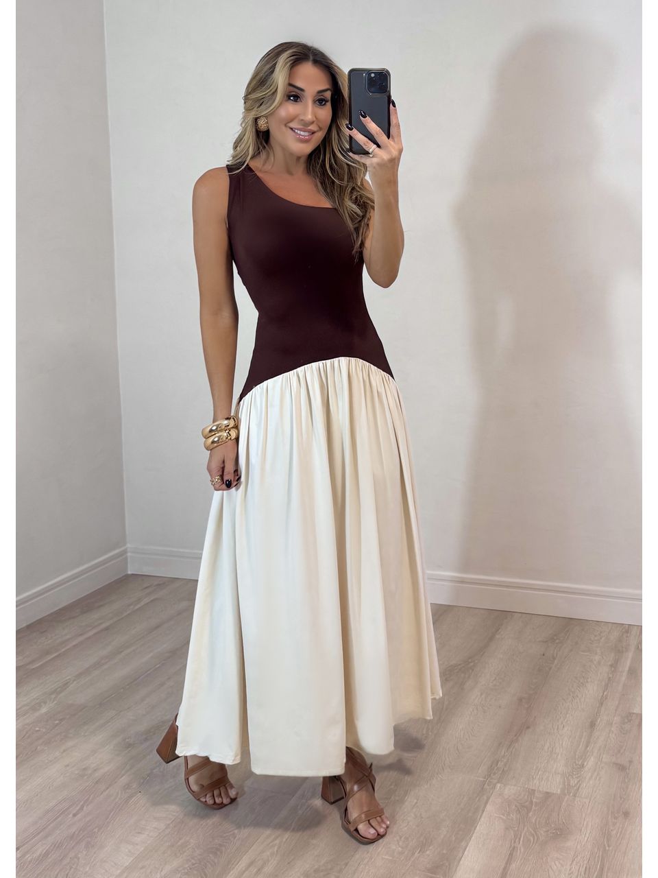 Vestido Bicolor Leblon 