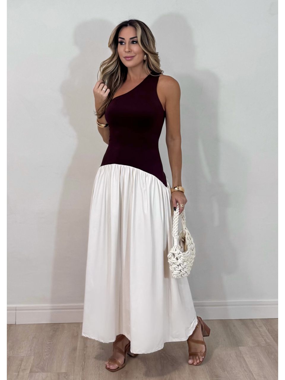 Vestido Bicolor Leblon - 5157 - MADONNA BASIC