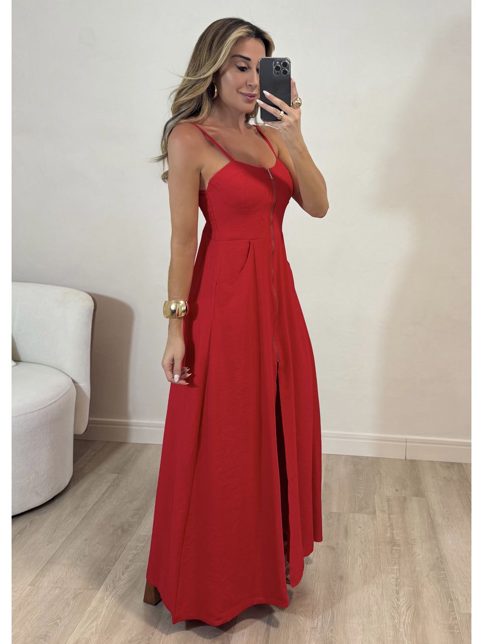 Vestido zíper Maia