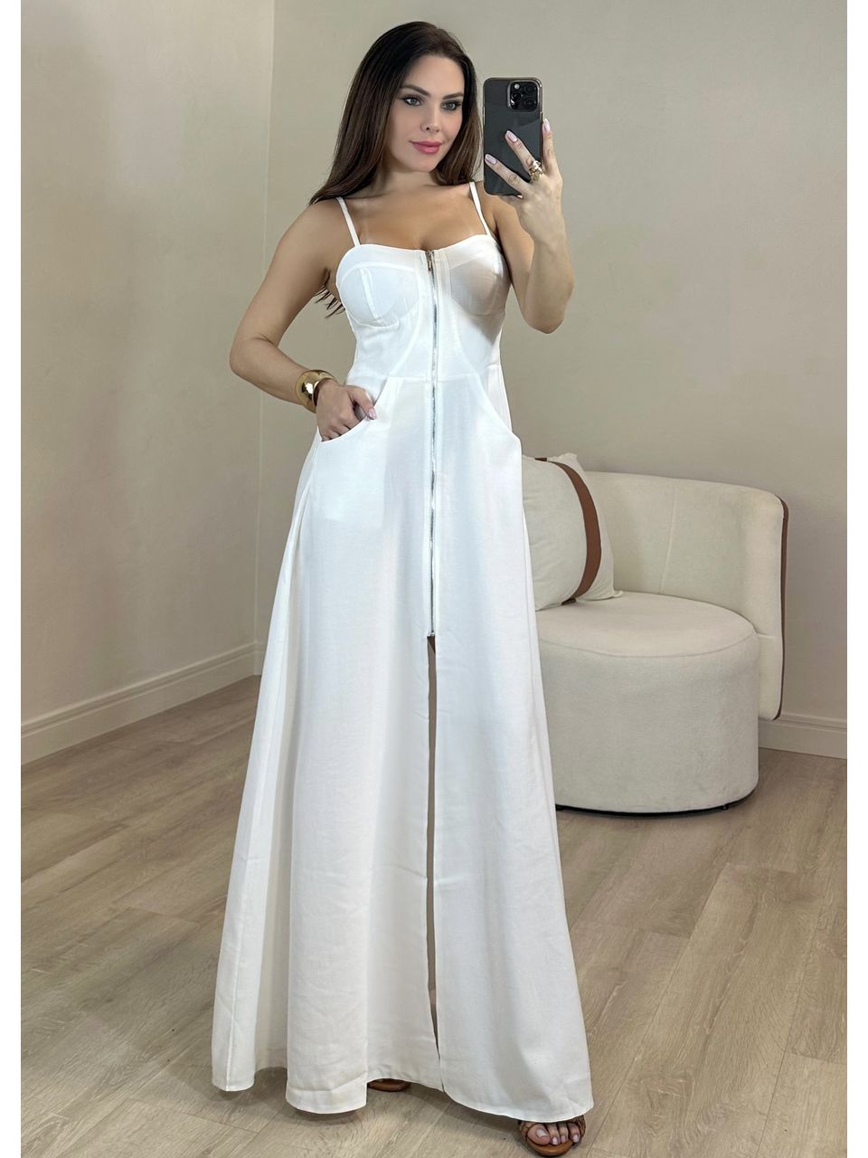 Vestido zíper Maia