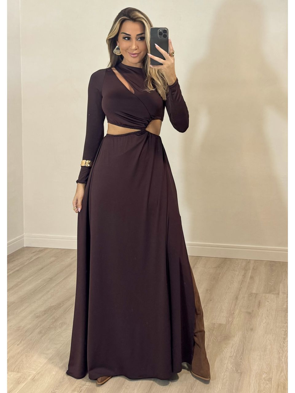 Vestido Morana Manga Longa