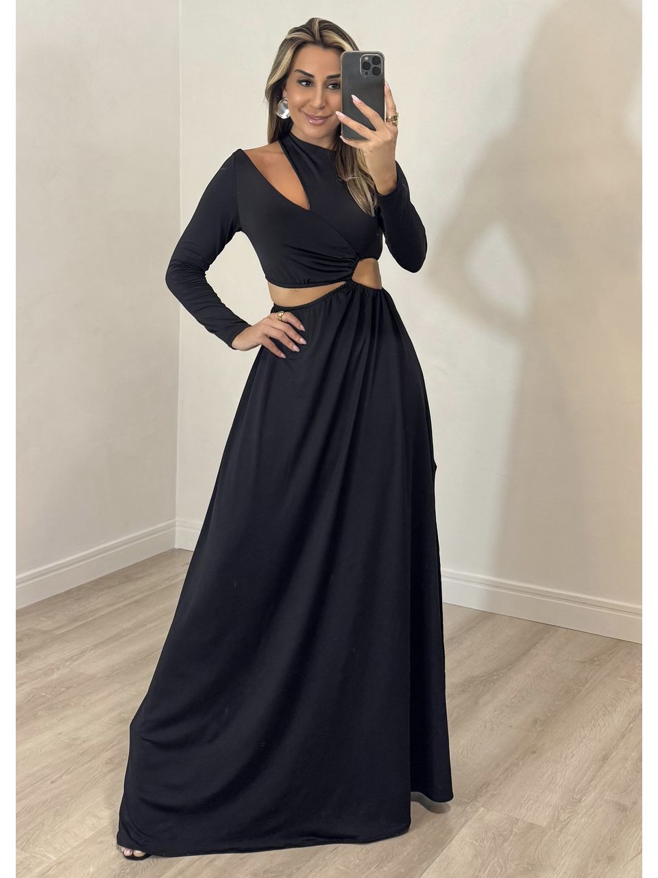 Vestido Morana Manga Longa