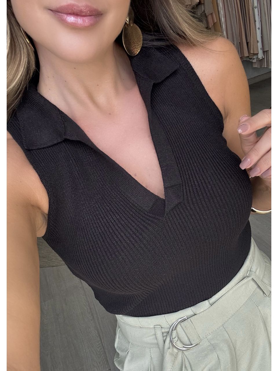 Blusa Tricot Polo - 2118 - MADONNA BASIC