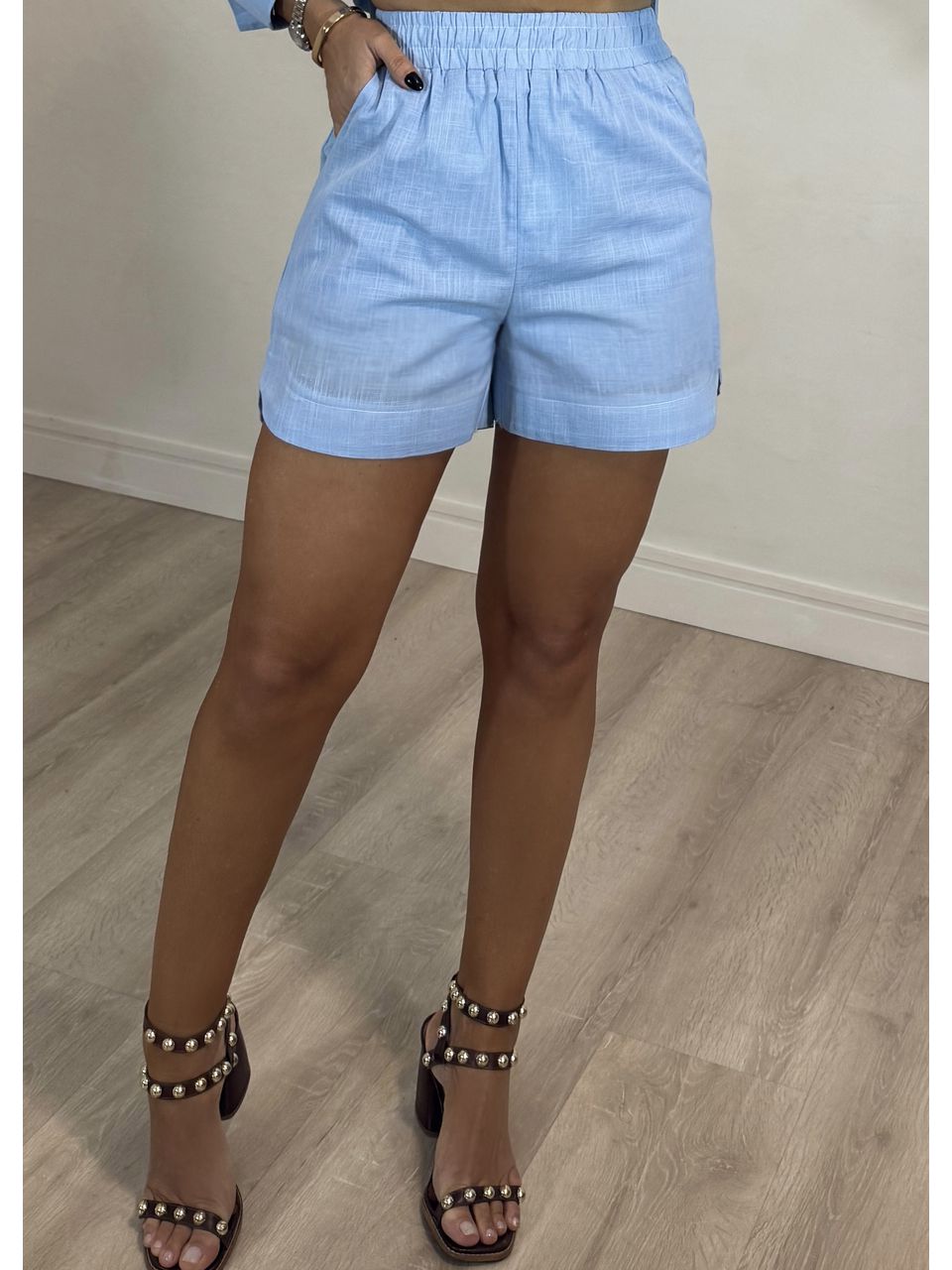Conjunto Short Camisa Linho