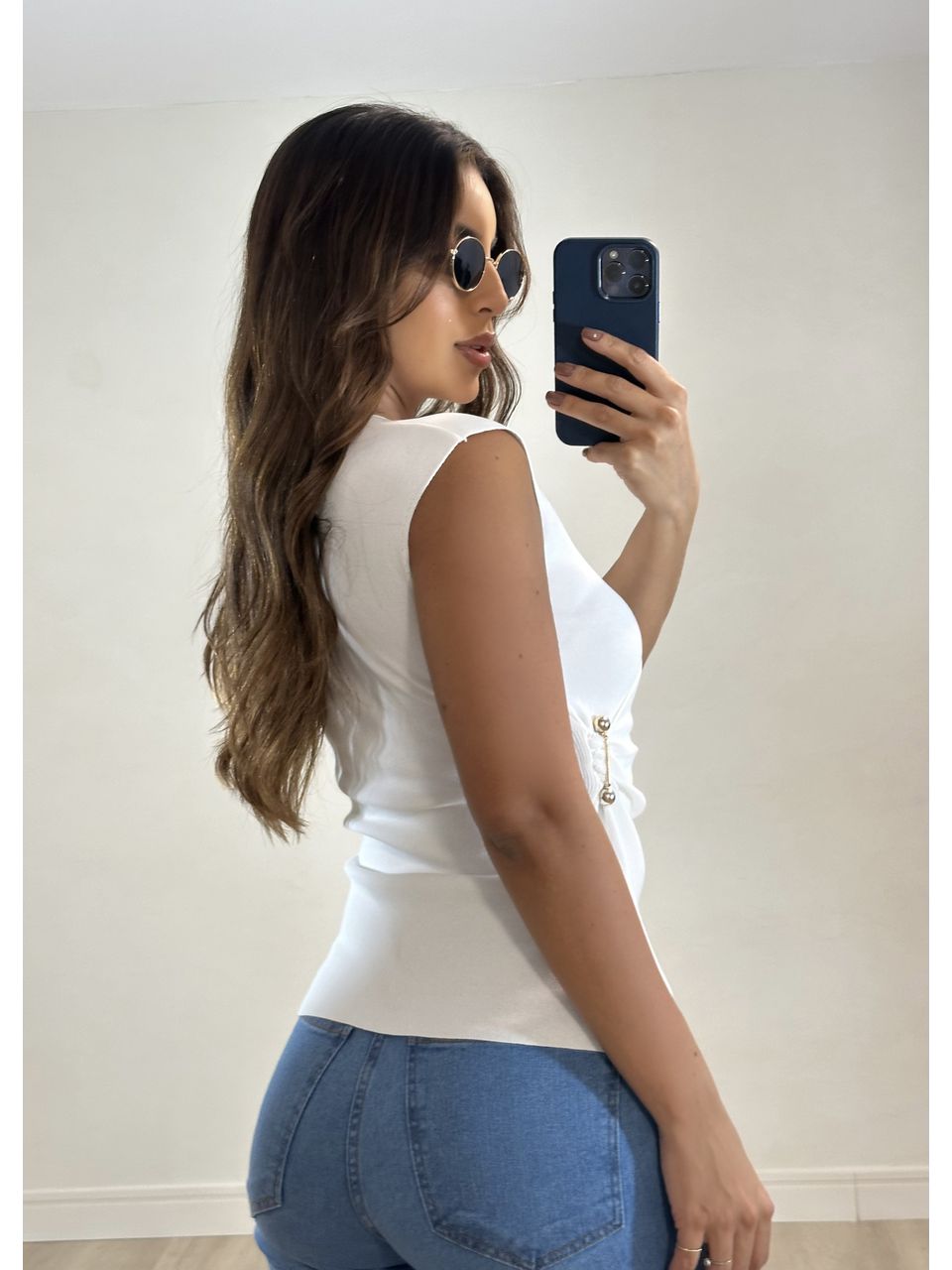 Blusa Tricot Transpassada Rayon 