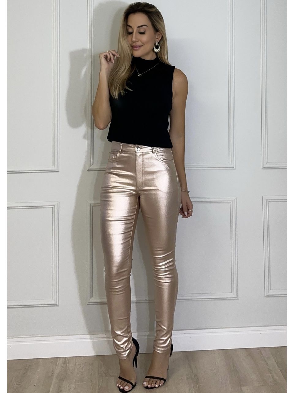 Calça Resinada Metálica - 2479 - MADONNA BASIC