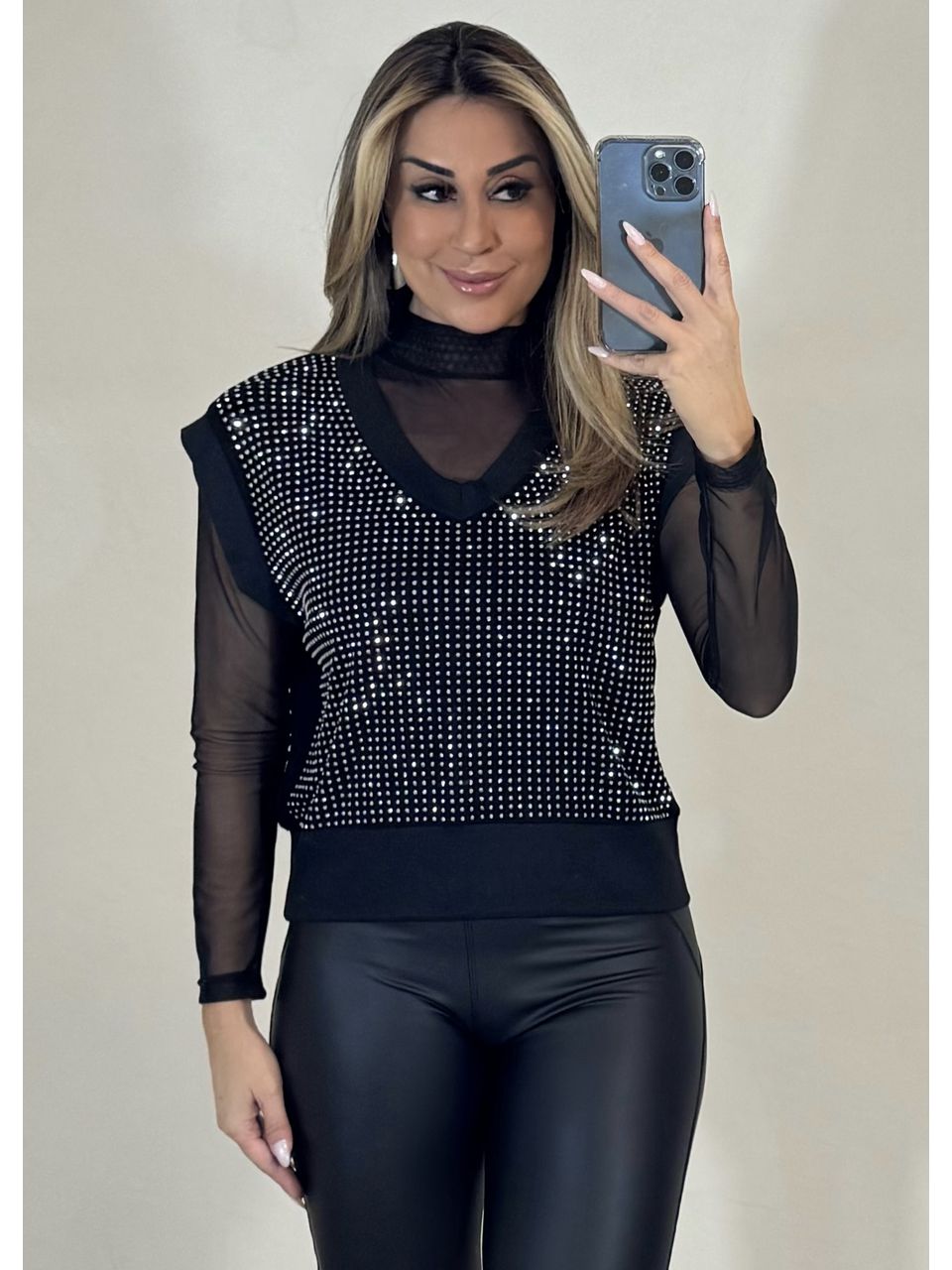 Blusa Colete Pedrarias - 2483 - MADONNA BASIC