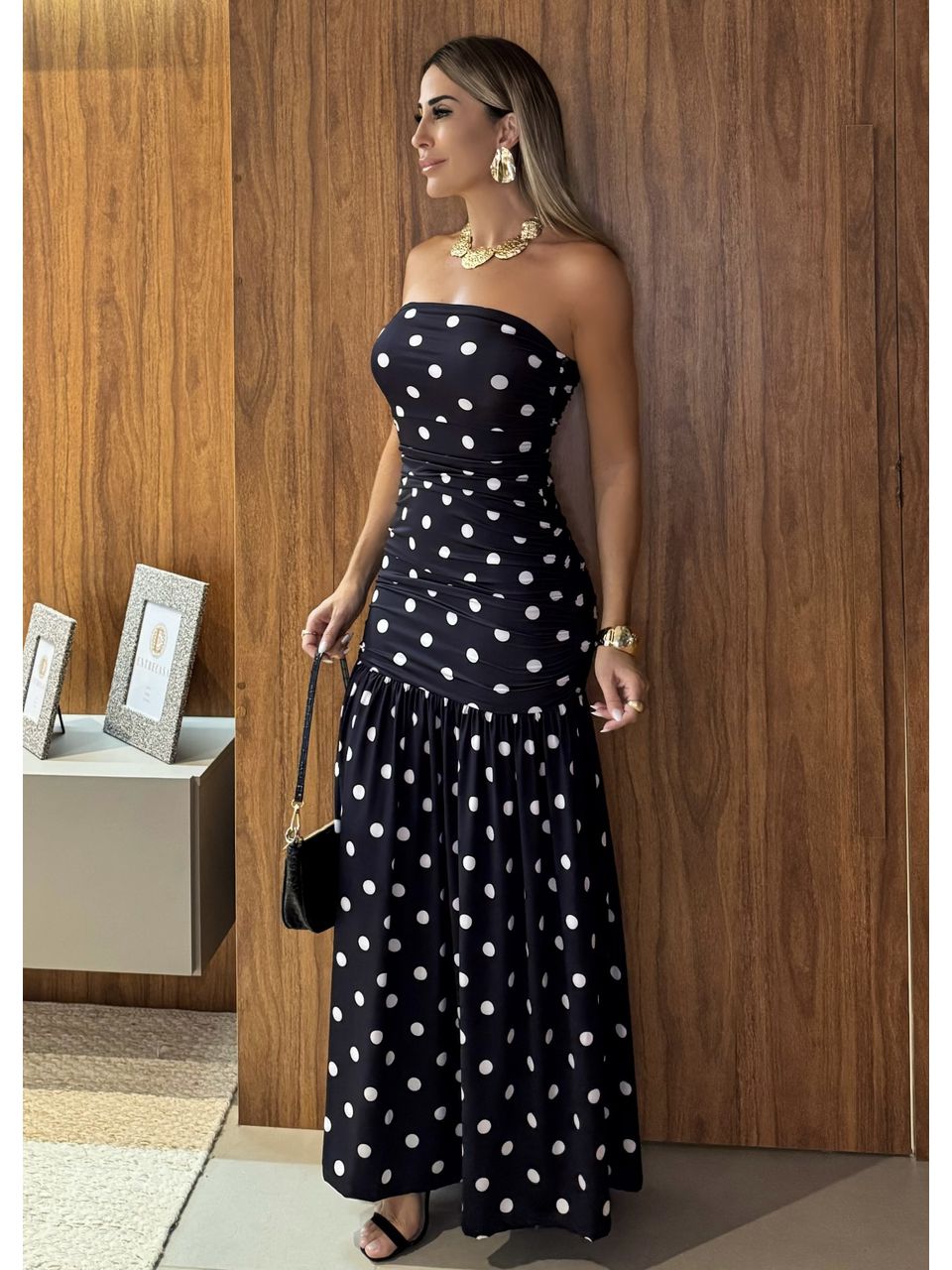 Vestido Poá Tomara que caia - 3851 - MADONNA BASIC