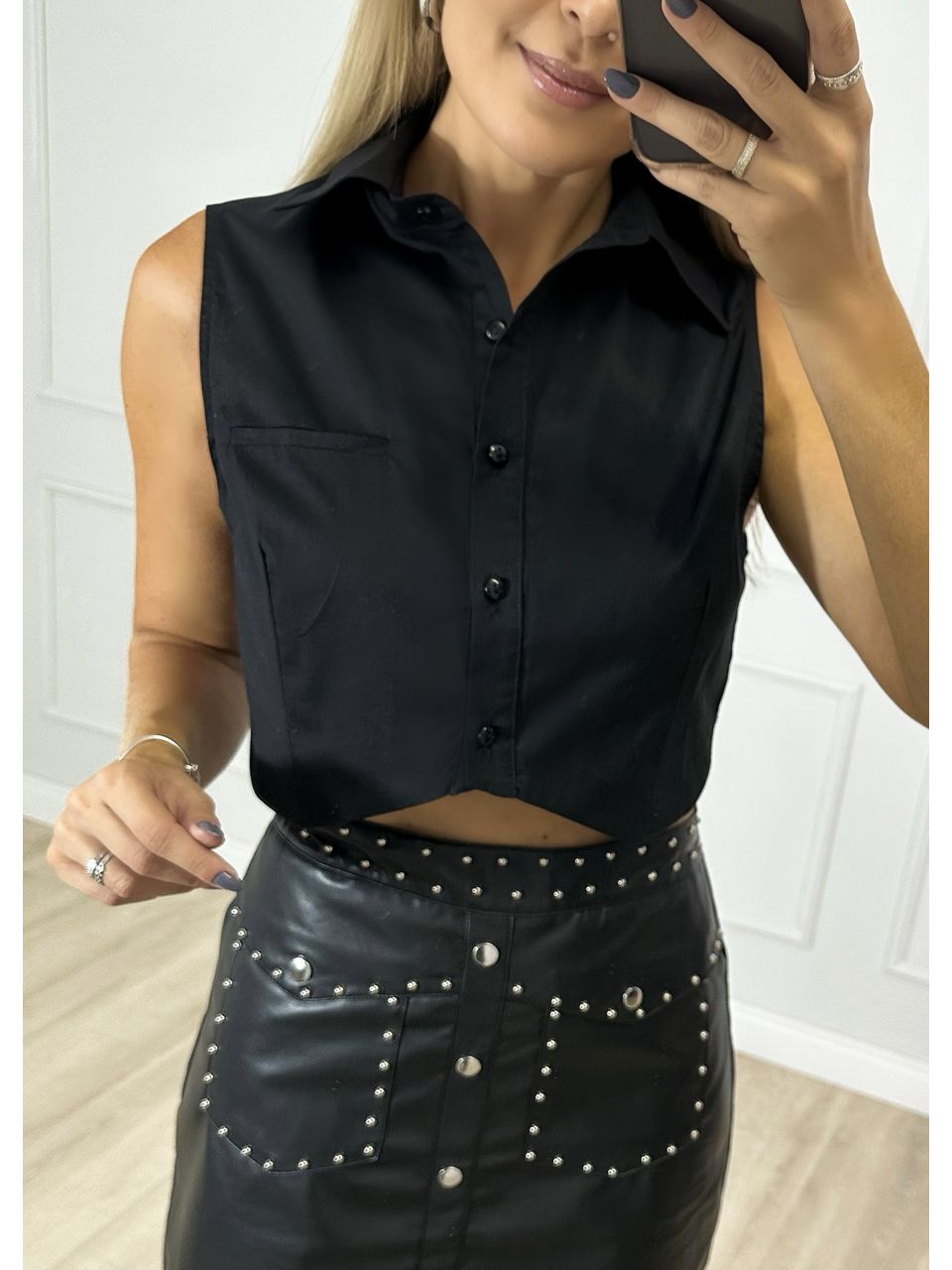 Camisa Tricoline Colete