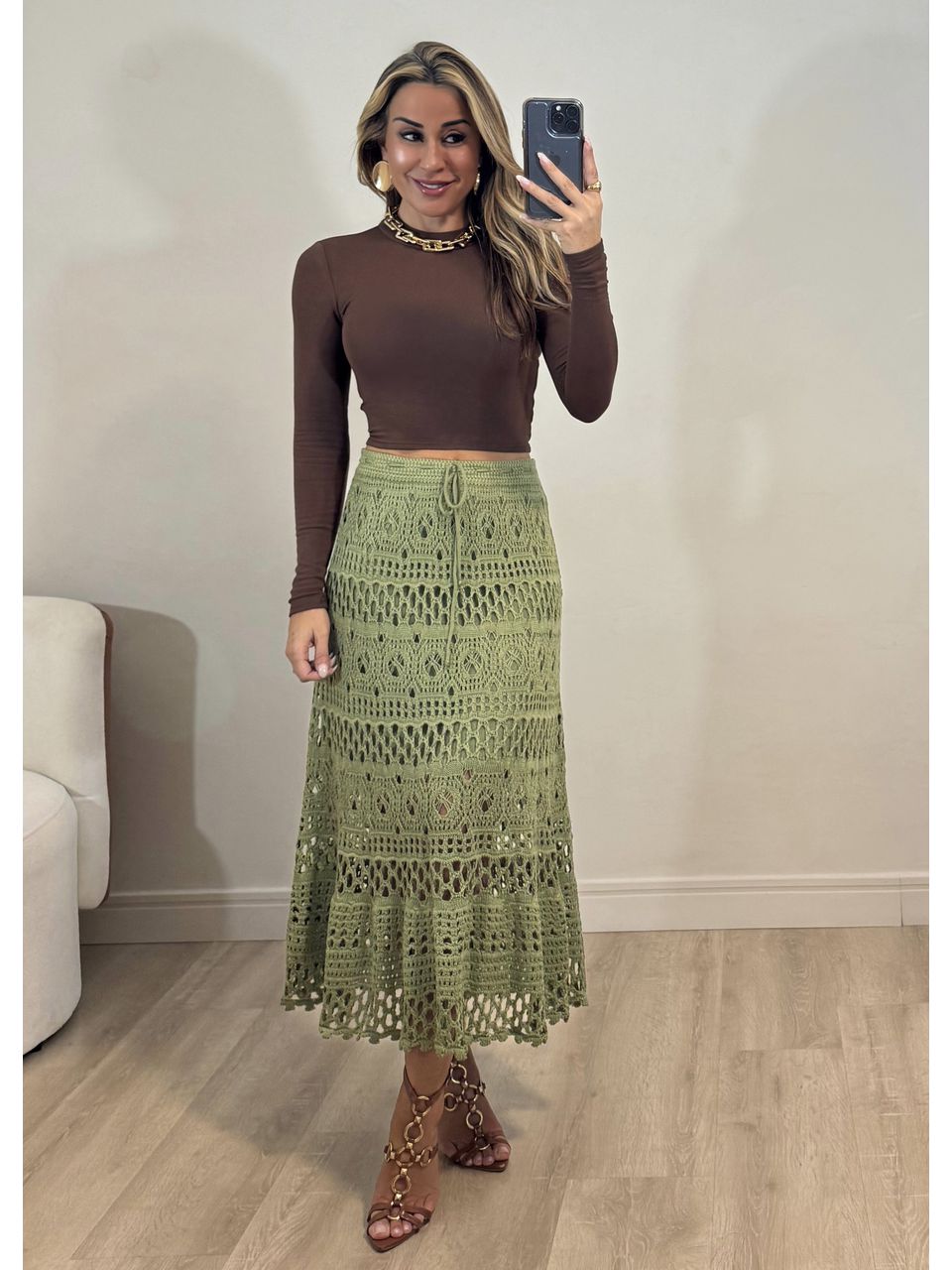 Saia Tricô Gabriela 