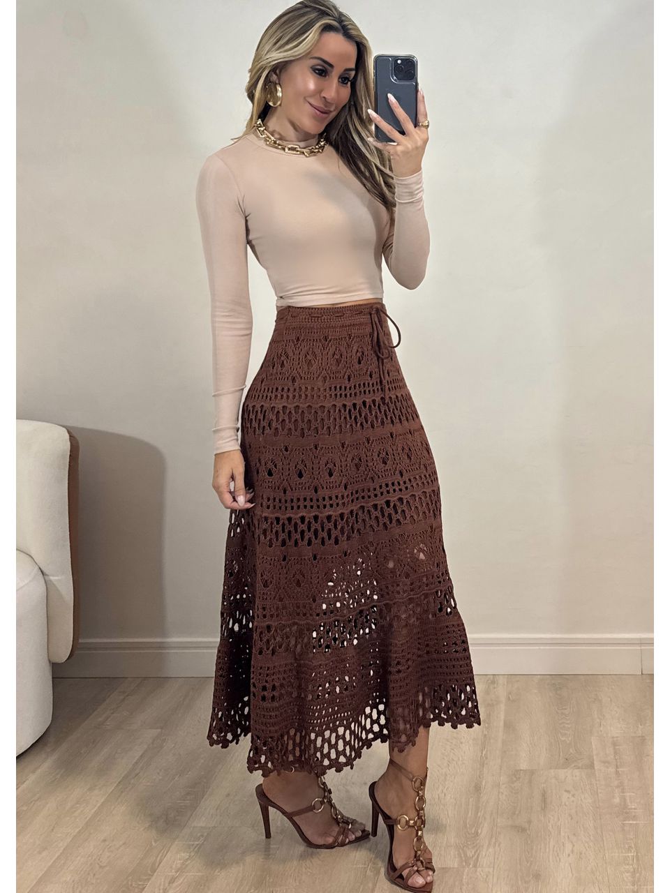 Saia Tricô Gabriela 