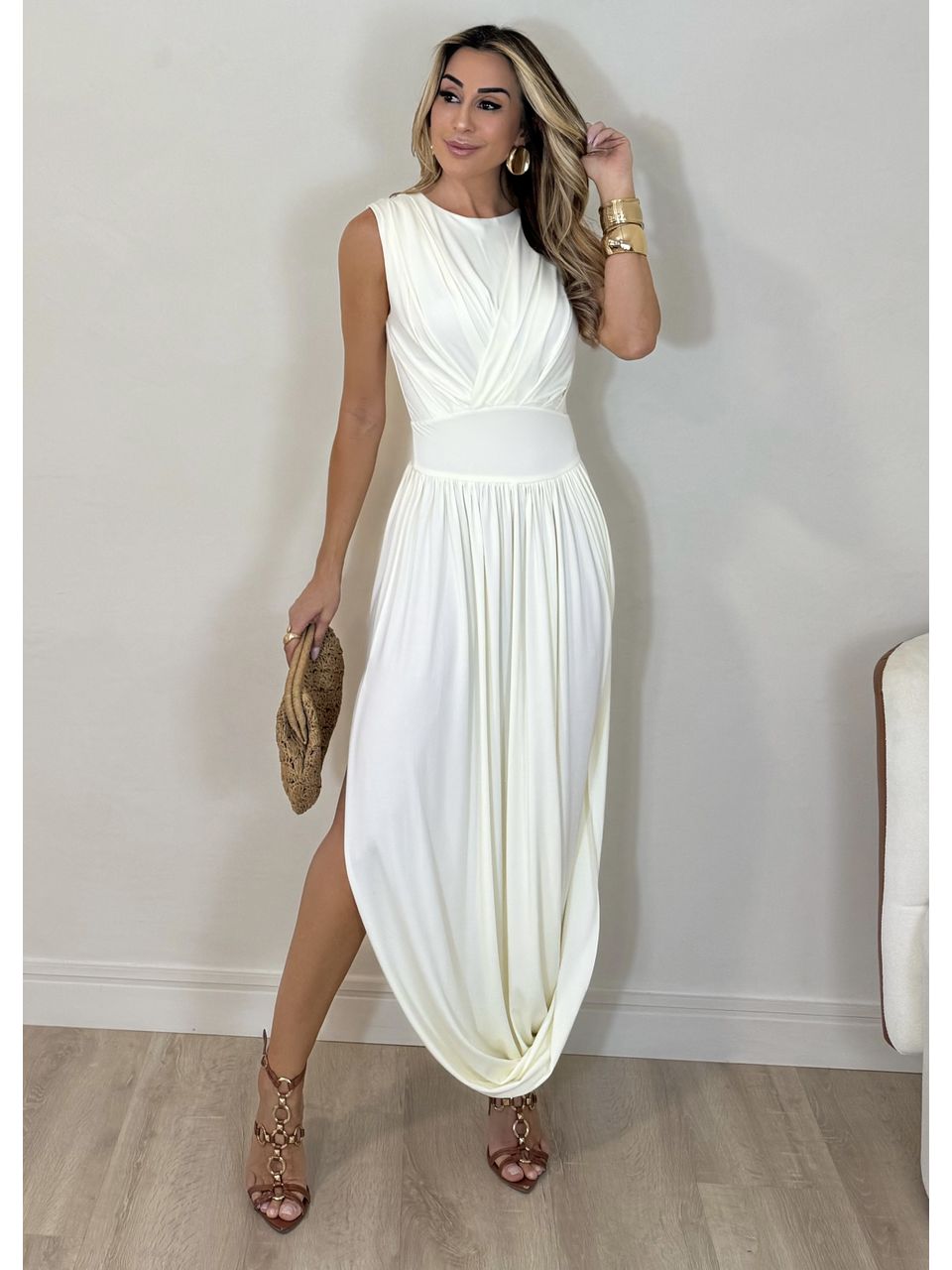 Vestido Drapeado Yasmin - 4008 - MADONNA BASIC