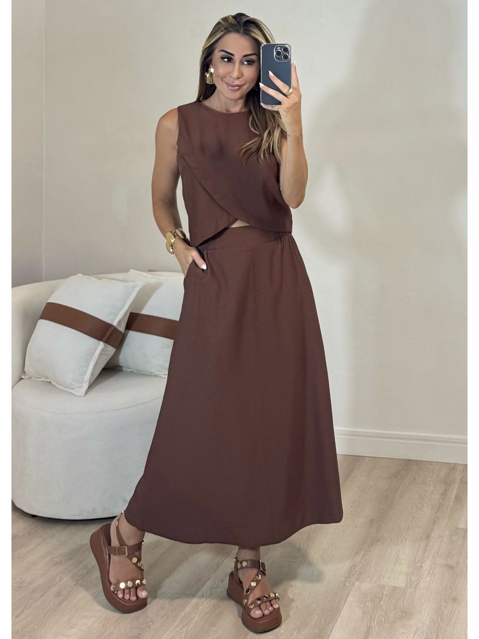 Conjunto Saia Ane - 3847 - MADONNA BASIC