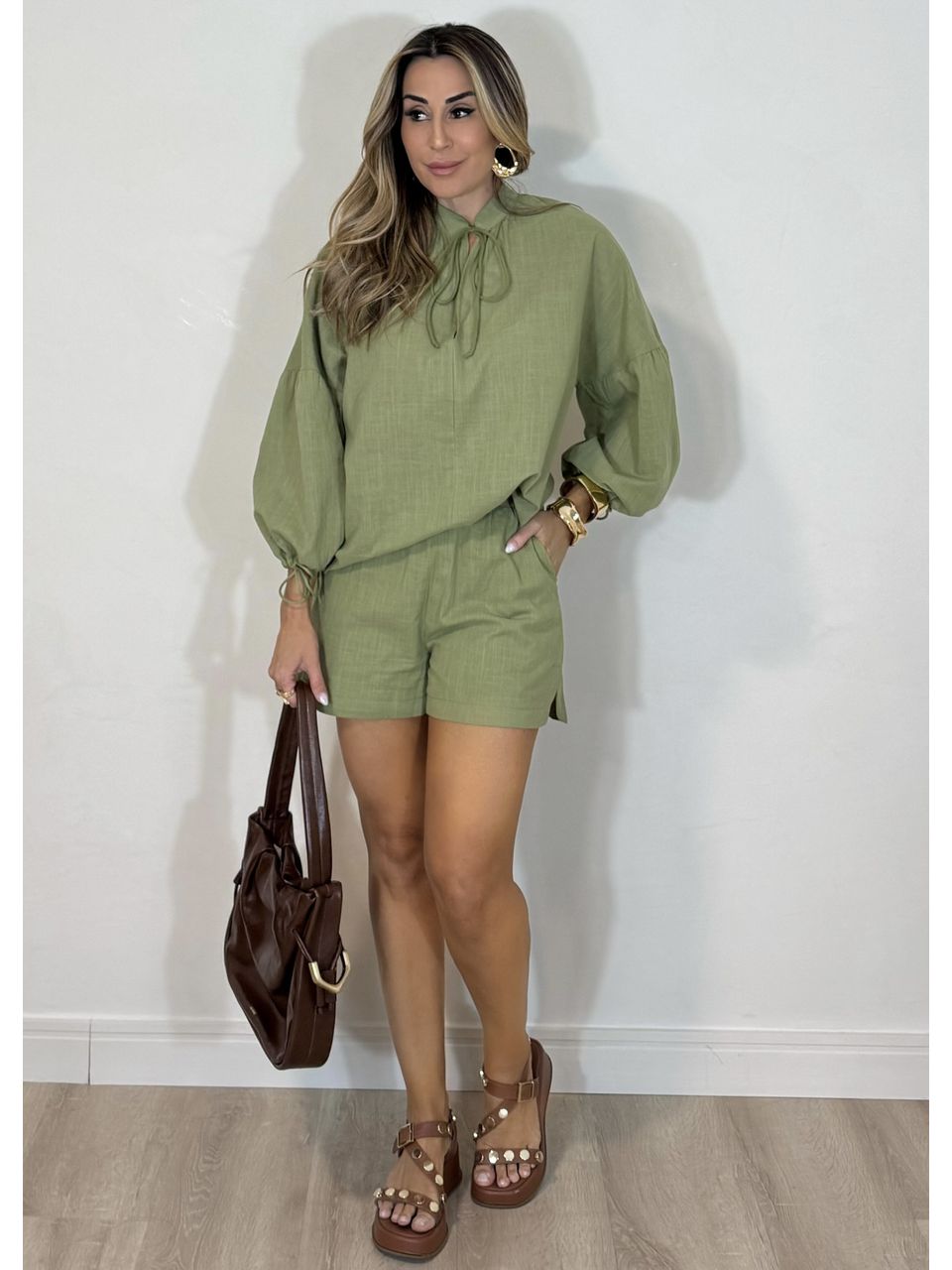 Conjunto Bata Linho - 3724 - MADONNA BASIC