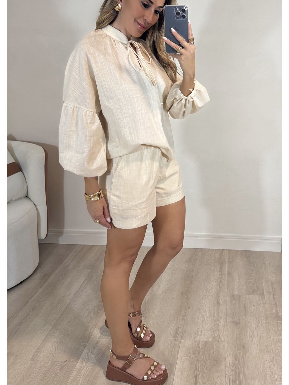 Conjunto Bata Linho