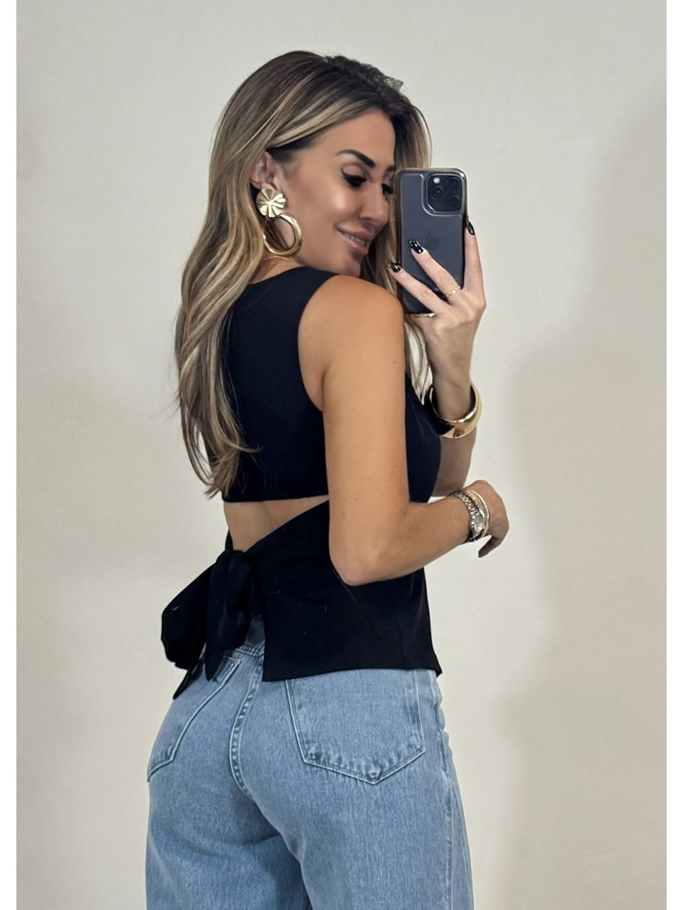 Blusa Alfaiataria Com Laço