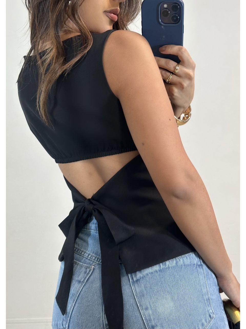 Blusa Alfaiataria Com Laço