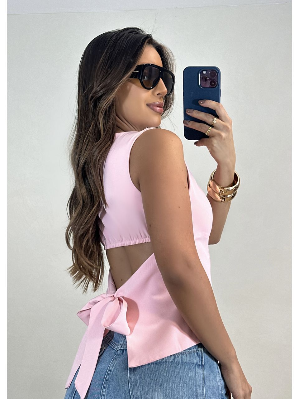 Blusa Alfaiataria Com Laço