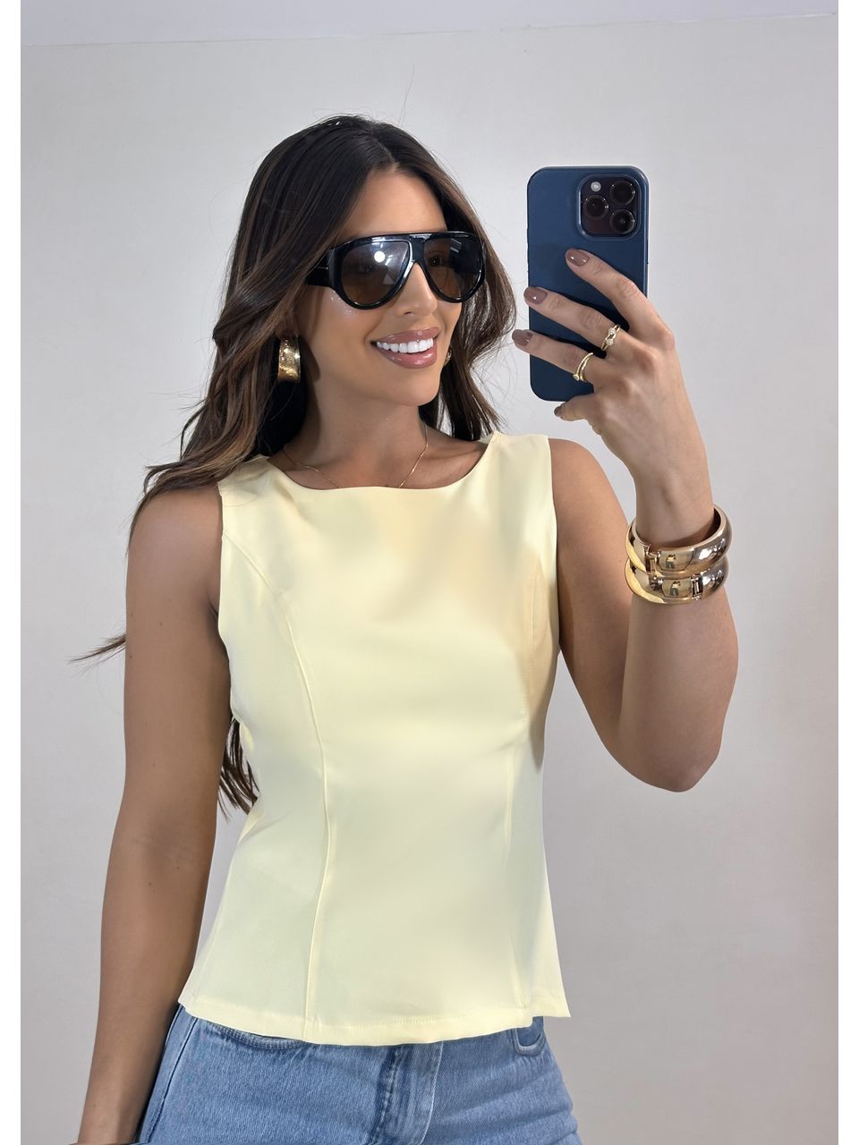 Blusa Alfaiataria Com Laço