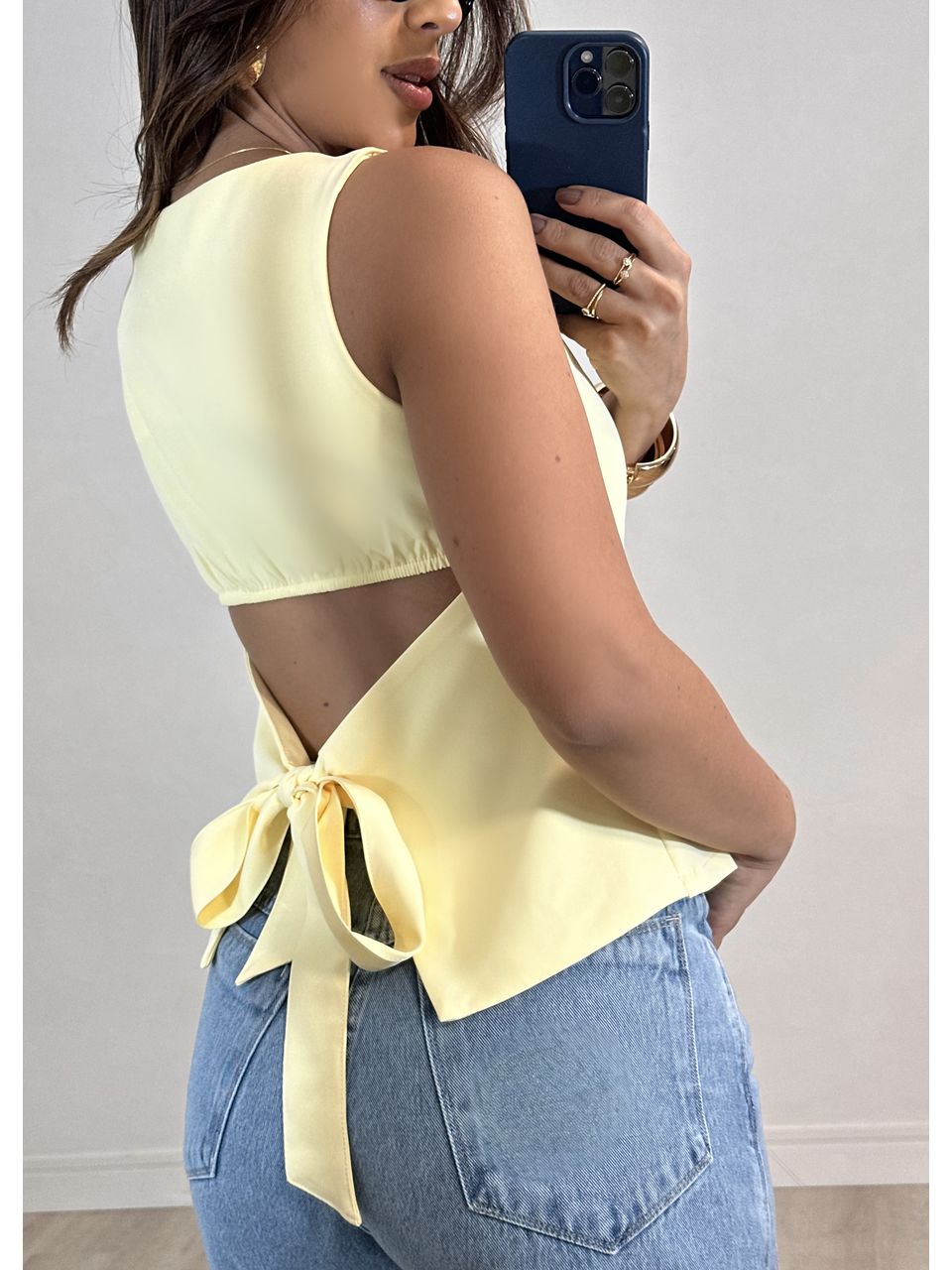 Blusa Alfaiataria Com Laço