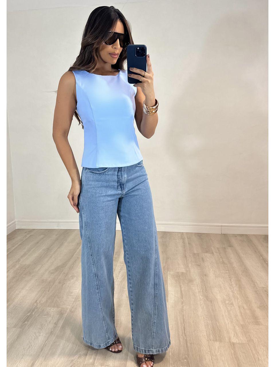 Blusa Alfaiataria com Laço