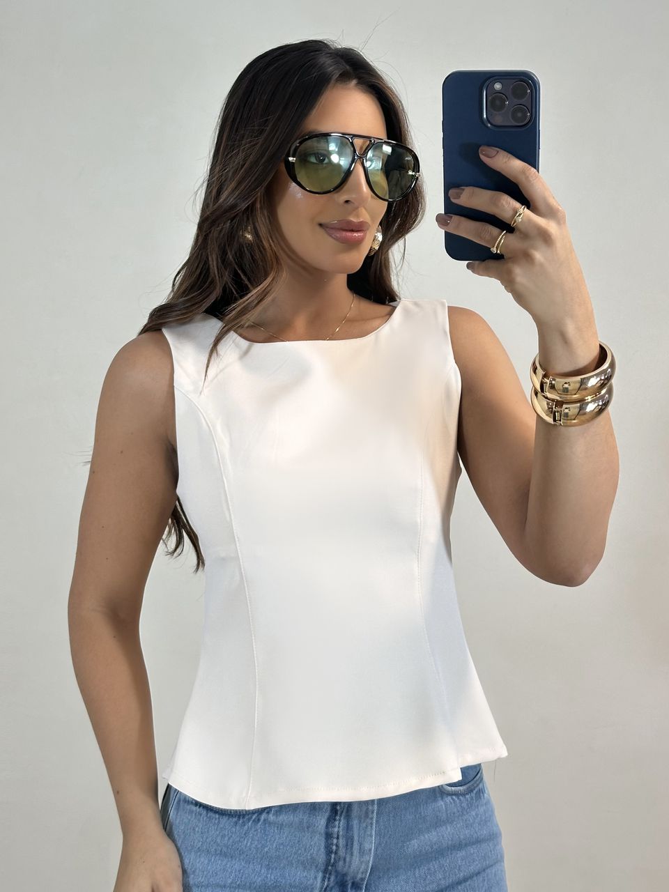 Blusa Alfaiataria Com Laço
