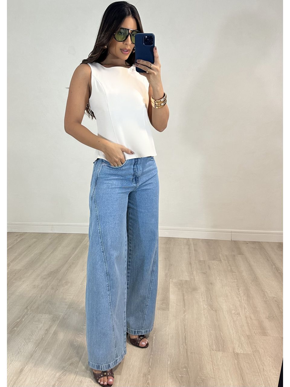 Blusa Alfaiataria Com Laço