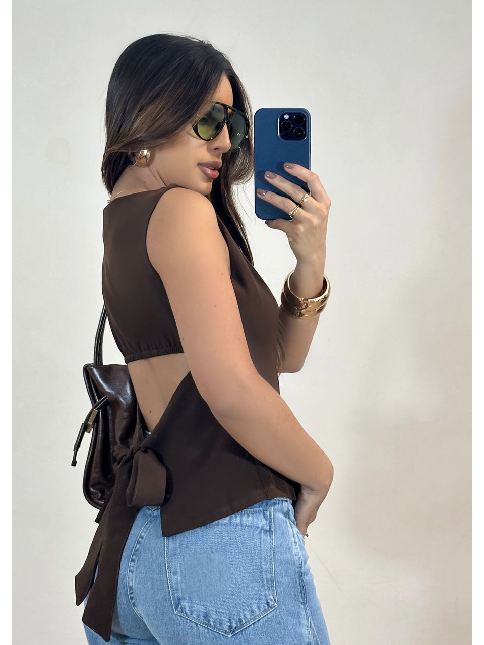 Blusa Alfaiataria Com Laço 