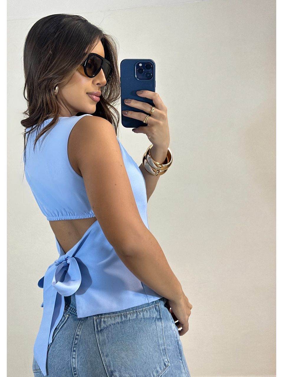 Blusa Alfaiataria com Laço