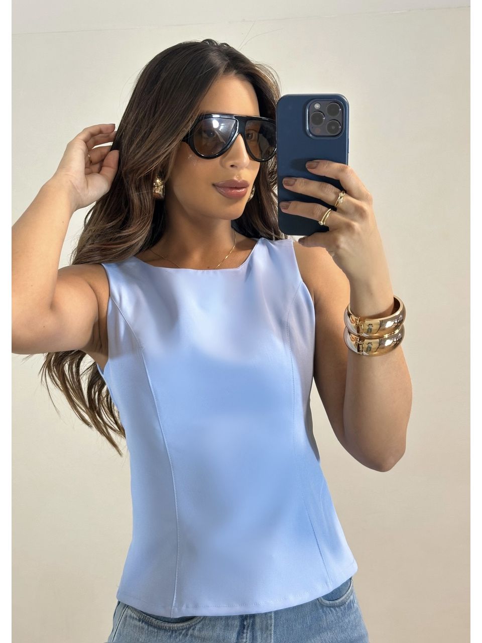 Blusa Alfaiataria com Laço