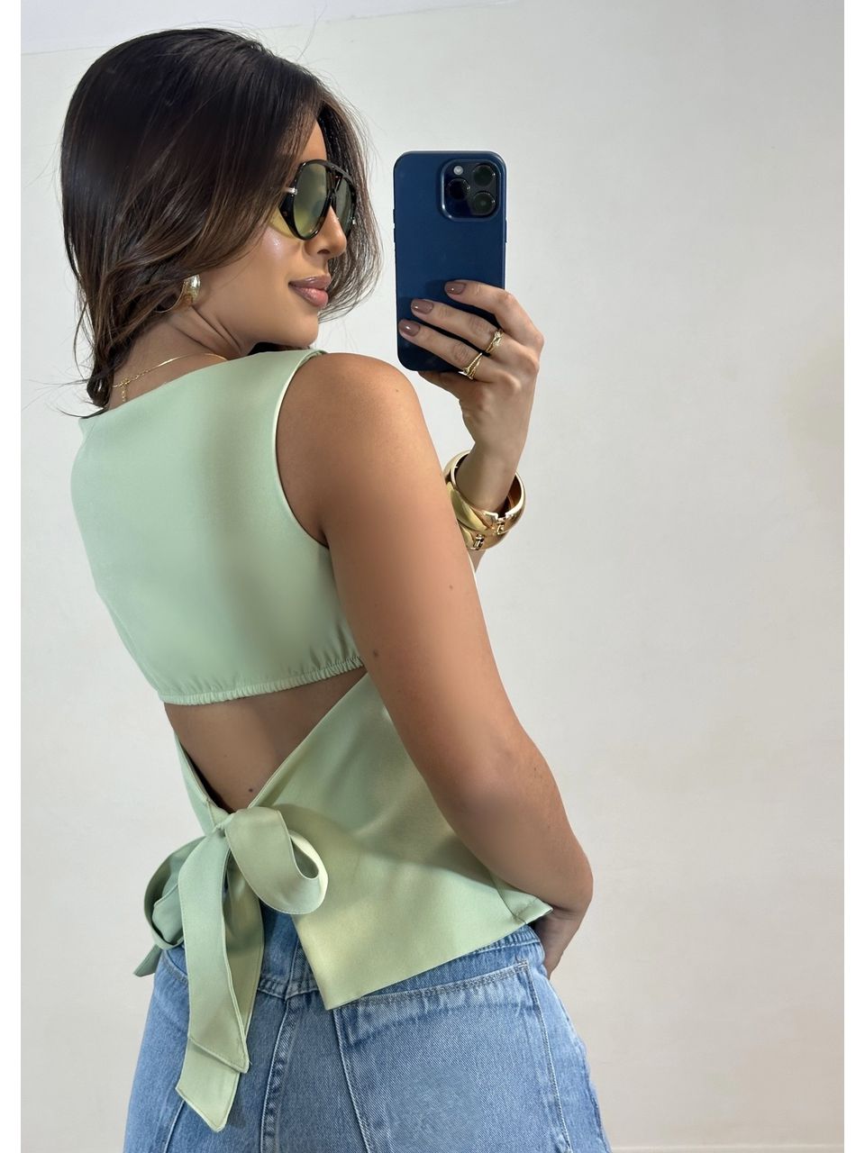 Blusa Alfaiataria Com Laço