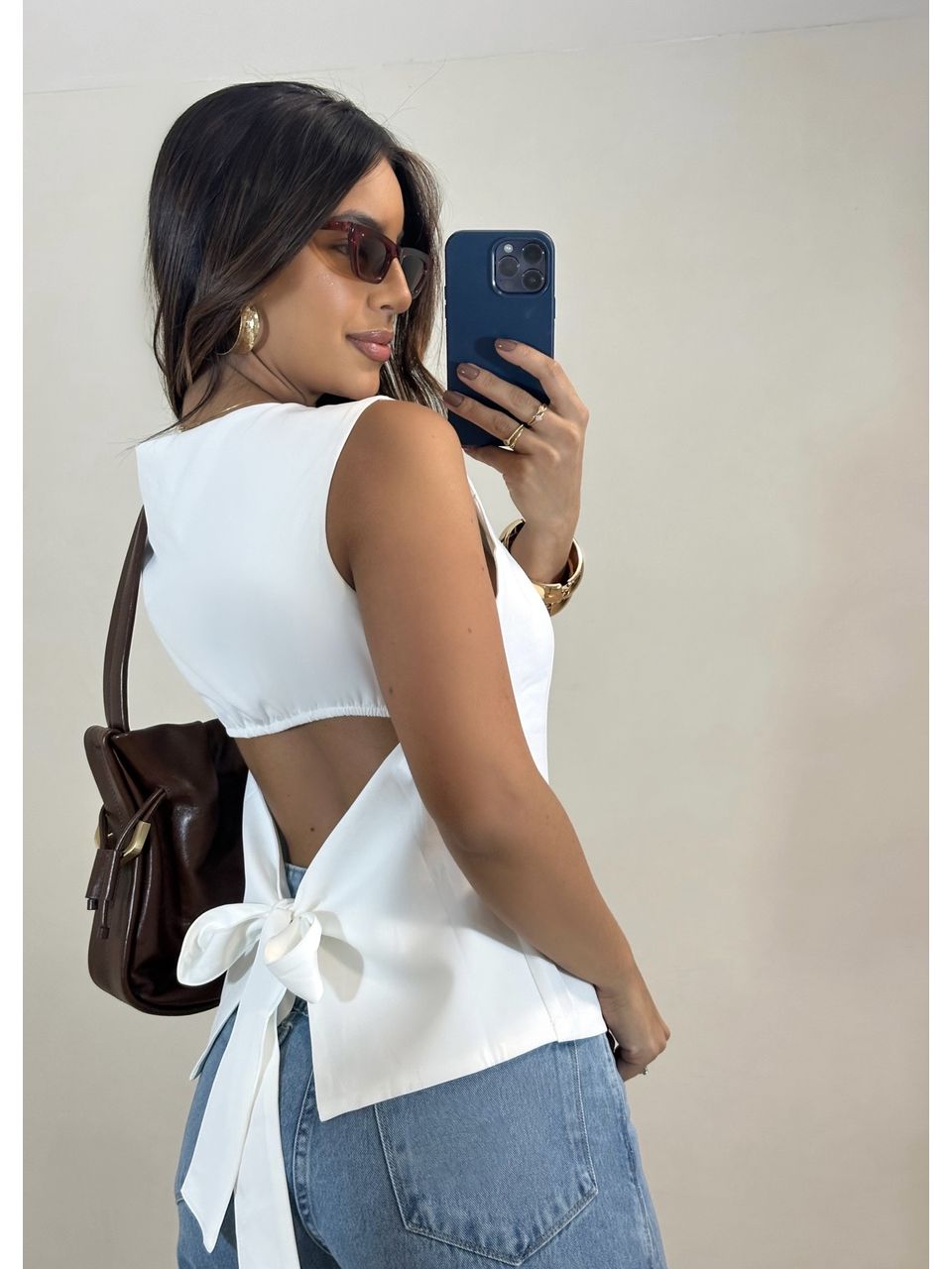 Blusa Alfaiataria Com Laço - 5181 - MADONNA BASIC